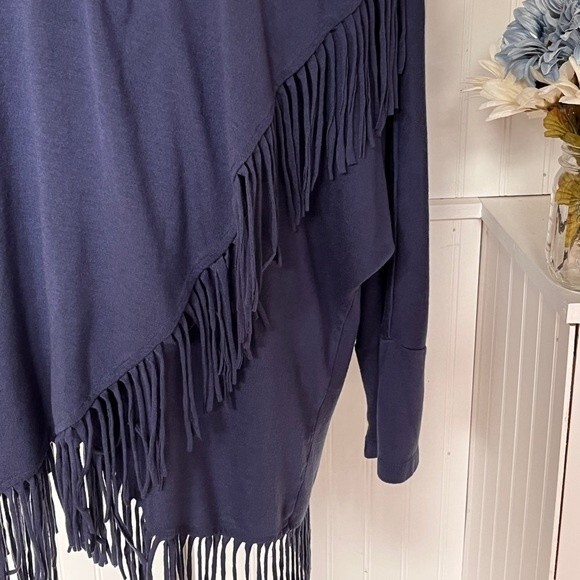 Salon Studio Fringed Pullover Blue Sweater - Picture 3 of 5